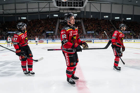 Luleås Linus Omark, Otto Leskinen och Mathias Bromé