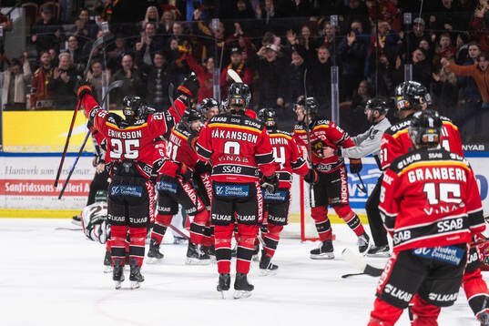 Luleås spelare jublar