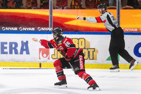 Luleås Mathias Bromé jublar
