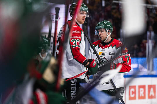 Frölundas Linus Högberg och Henrik Tömmernes