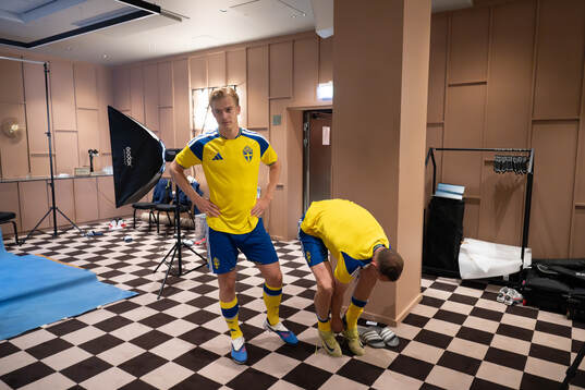 Lucas Bergvall of the Swedish national football team