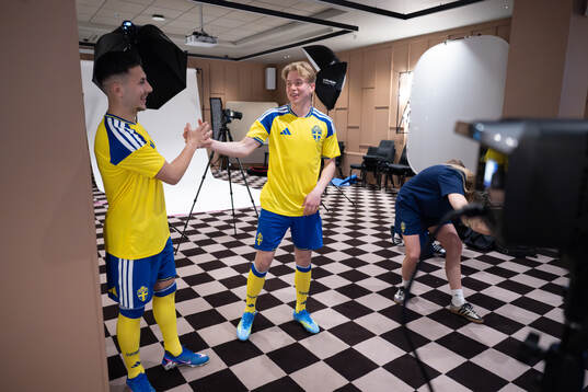Roony Bardghji and Daniel Svensson of the Swedish national