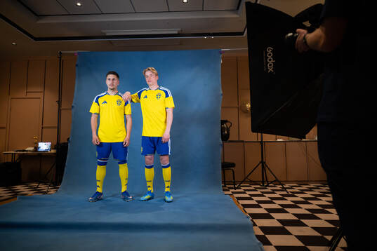 Roony Bardghji and Daniel Svensson of the Swedish national
