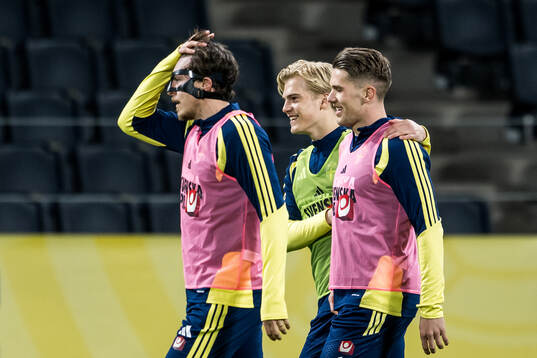 Victor Nilsson Lindelöf, Lucas Bergvall and Viktor
