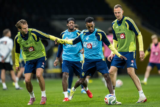 Benjamin Nygren and Taha Abdi Ali of the Swedish national