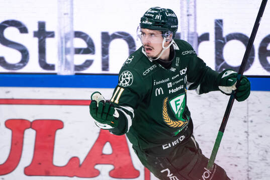 Färjestads Joakim Nygård reagerar