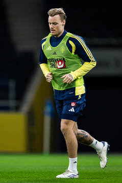 Victor Eriksson of the Swedish national football team at a