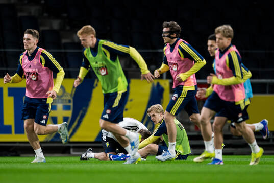 Bläddra bland fler bilder av Football, FIFA World Cup Qualifier, Sweden, Training