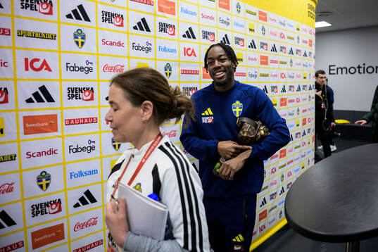 Anthony Elanga of the Swedish national football team