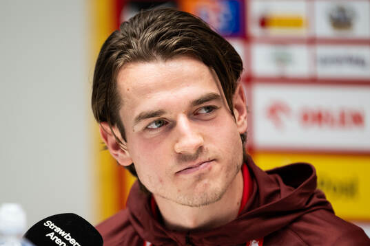 Jakub Kaminski of Poland's national football team at a
