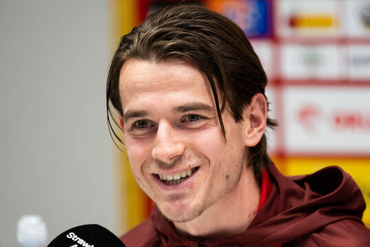 Jakub Kaminski of Poland's national football team at a