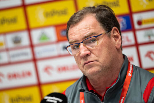 Head coach Jan Urban of Poland's national football team at