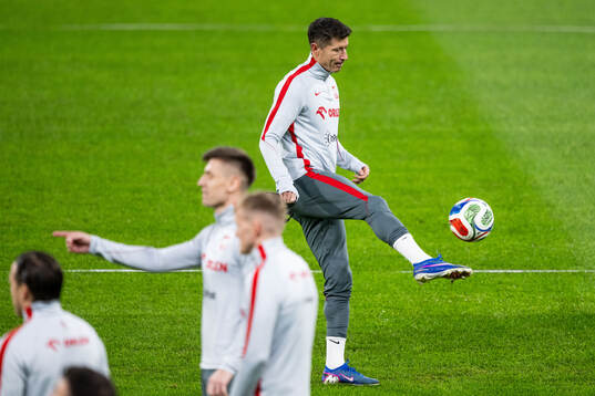 Robert Lewandowski of Poland's national football team at a