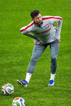 Robert Lewandowski of Poland's national football team at a