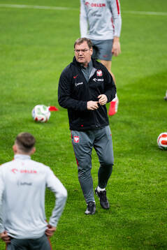 Head coach Jan Urban of Poland's national football team at