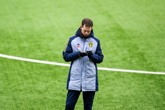 Head coach Daniel Bäckström of the Swedish under-21
