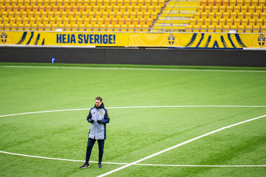 Head coach Daniel Bäckström of the Swedish under-21