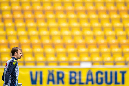 Goalkeeper André Picornell of the Swedish under-21