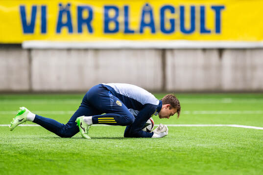 Goalkeeper André Picornell of the Swedish under-21