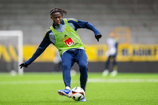 Alieu Njie of the Swedish under-21 national football team