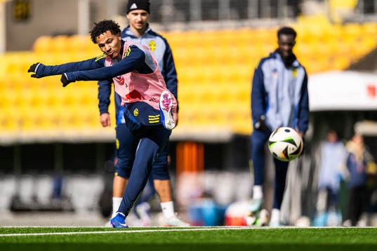 Momodou Sonko of the Swedish under-21 national football team