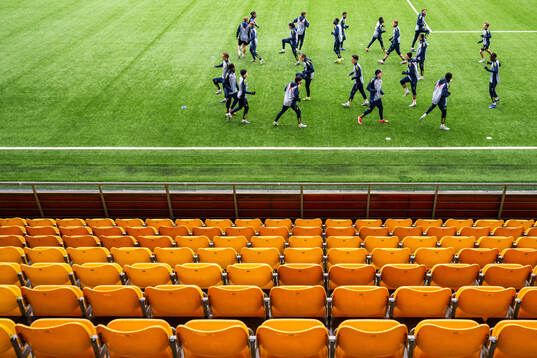 Bläddra bland fler bilder av Football, UEFA Under-21 Qualifier, Sweden, Training