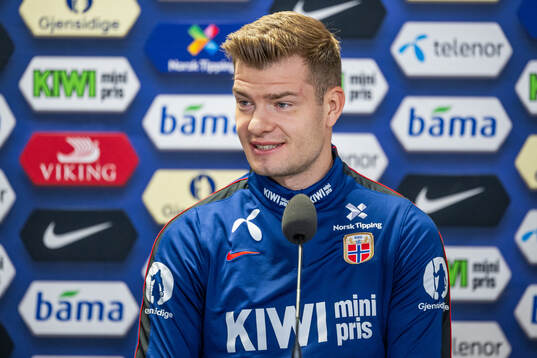 Alexander Sørloth of the Norwegian national football team