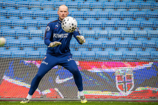 Goalkeeper Viljar Myhra of the Norwegian national football