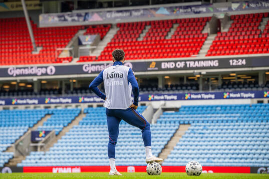 Antonio Nusa of the Norwegian national football team