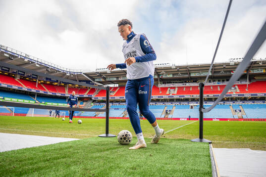 Antonio Nusa of the Norwegian national football team