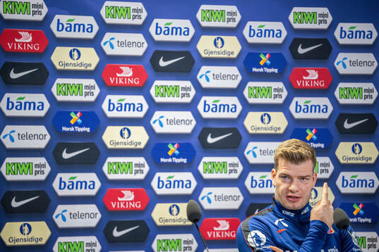 Alexander Sørloth of the Norwegian national football team