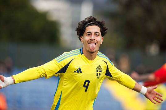 Rayan Bardghji of Sweden celebrates