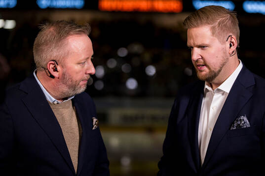TV4-kommentatorerna Fredrik Söderberg och Lars Lindberg