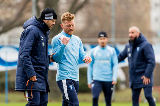 Huvudtränare Miguel Angel Ramirez och Anders Christiansen