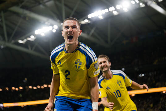 Gustaf Lagerbielke of Sweden celebrates