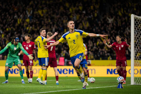 Gustaf Lagerbielke of Sweden celebrates