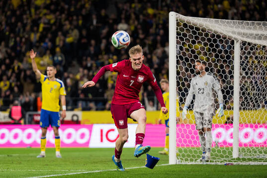 Karol Swiderski of Poland celebrates the 2-2 goal