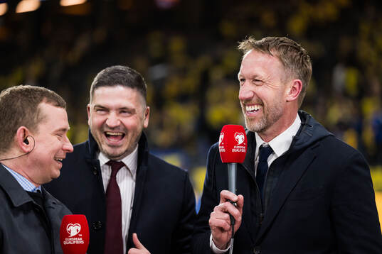 Erik Niva and Bojan Djordjic of Swedish broadcaster Viaplay