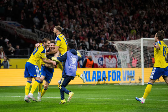 Benjamin Nygren, Viktor Gyökeres and Jesper Karlström of