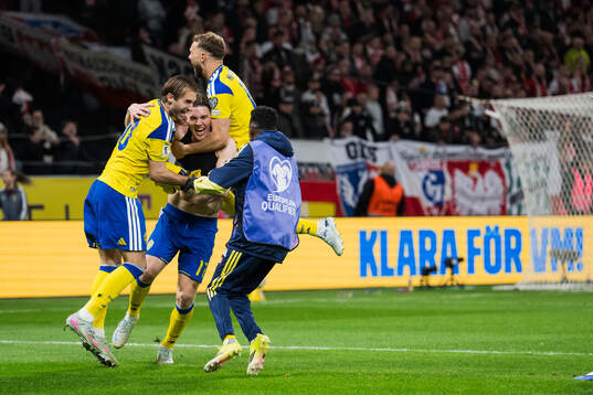Benjamin Nygren, Viktor Gyökeres and Jesper Karlström of
