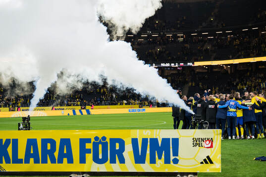Players of Sweden celebrate