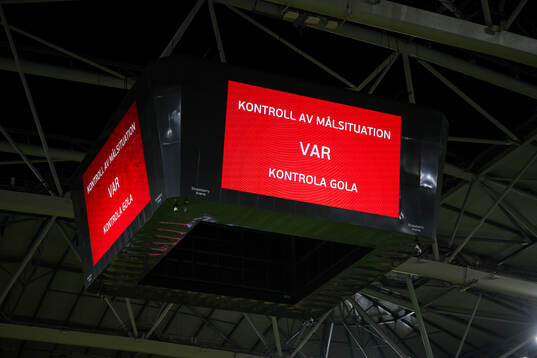VAR check for the 2-2 goal
