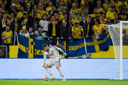 Goalkeeper Kristoffer Nordfeldt of Sweden