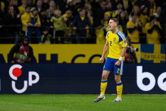 Gustaf Lagerbielke of Sweden celebrates