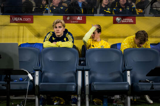 during the FIFA World Cup Qualifier play-off final football