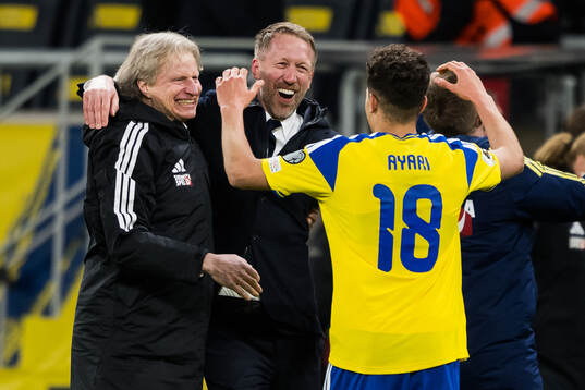 Team manager Stefan Pettersson, Head coach Graham Potter