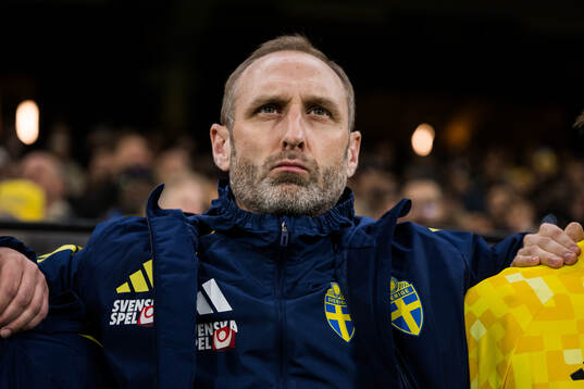 Assistant coach Andreas Georgson of Sweden