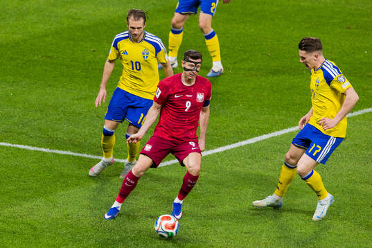 Robert Lewandowski of Poland as well as Benjamin Nygren and