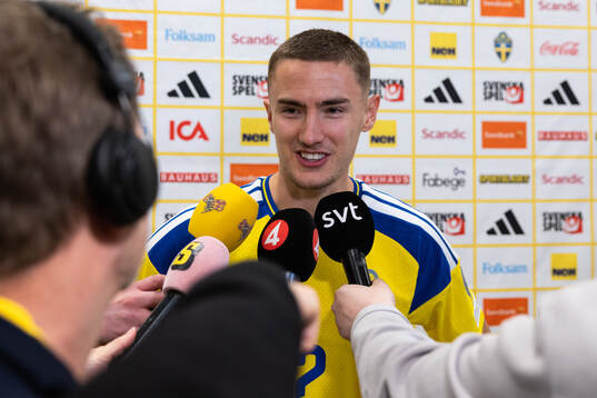 Gustaf Lagerbielke of Sweden is interviewed