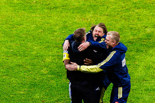 Head coach Graham Potter and assistant coach Björn Hamberg